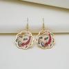 Chinese National Style Koi & Deer Moon Rabbit Colorful Cartoon Ear Hook Earrings