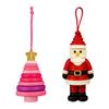 Yousheng DIY Button Christmas Ornament Kit Stacked Colorful Buttons Christmas Snowman/Santa/Angel/Tree Craft Making Set for Holiday Decor