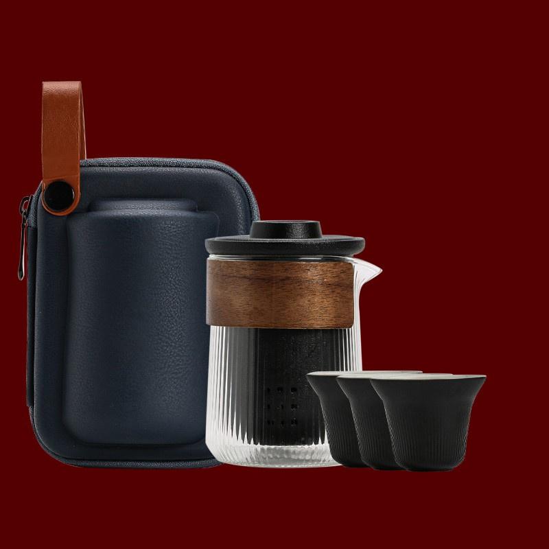 Ceramic Express Cup One Pot Three Cup Glass Portable Kung Fu Tea Set