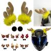 Christmas Antlers Motorcycle Helmet Decoration Electric Helmet, Ski Ear DIY Bike Decor Ornaments Helmet L9O0