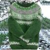 Womens Round Neck Colorblock Loose Knit Sweater Street Style Casual Pullover With Geometric