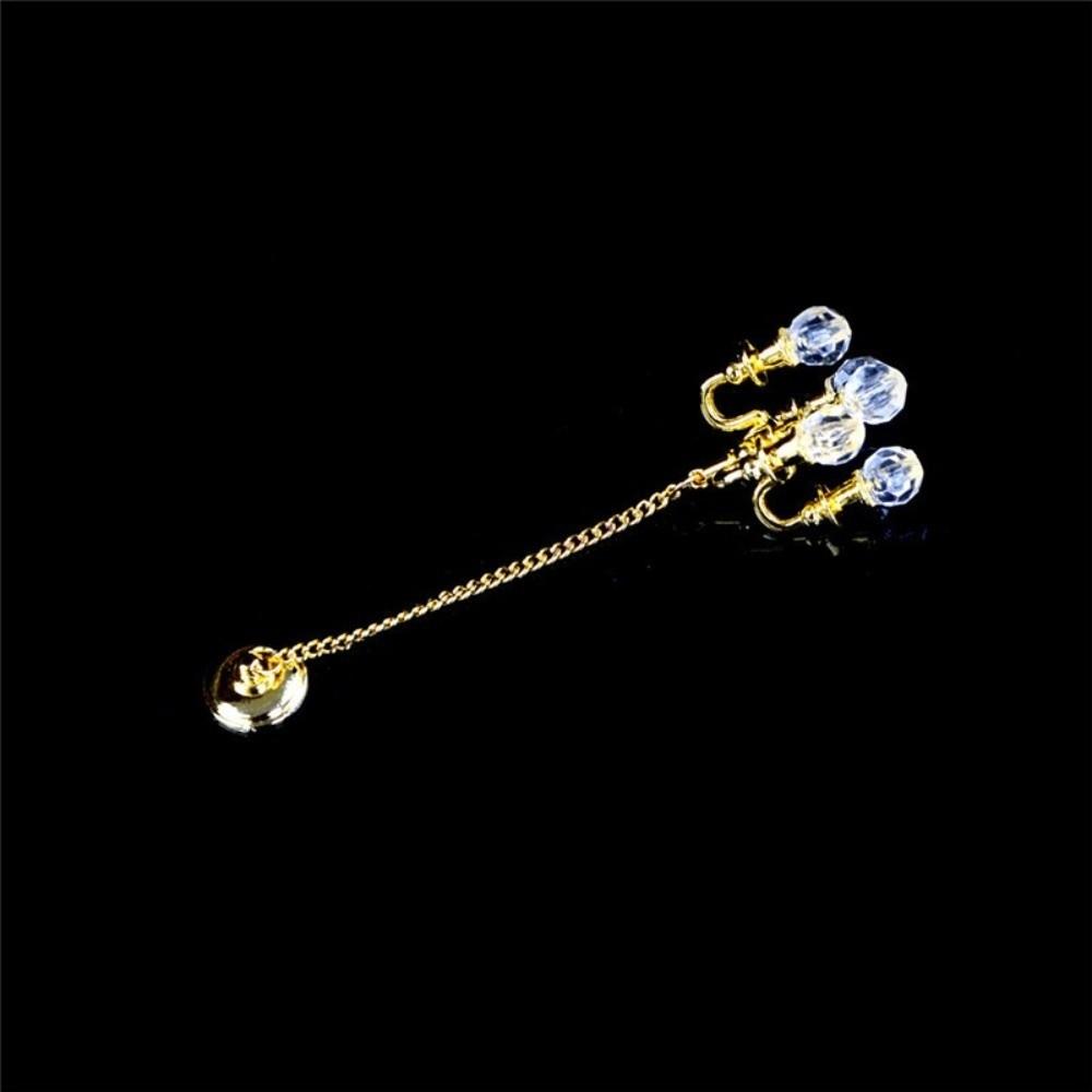 Playing Scene Mini Five-head Chandelier Gold/silver Ceiling Lamp Model  Doll House Accessories