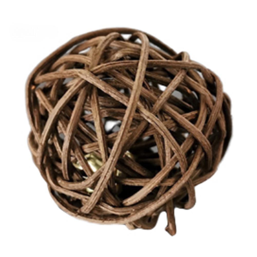 

Puntos Chew Sound Toy Pet Cats Котенок Колокольчик Клетка из ротанга для игр Интерактивный укус 5CM