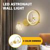 Children's Room Bedside Creative Astronaut LED Wall Lamp Night Light Space Decor Living Room Bedroom Background Wall Lighting
