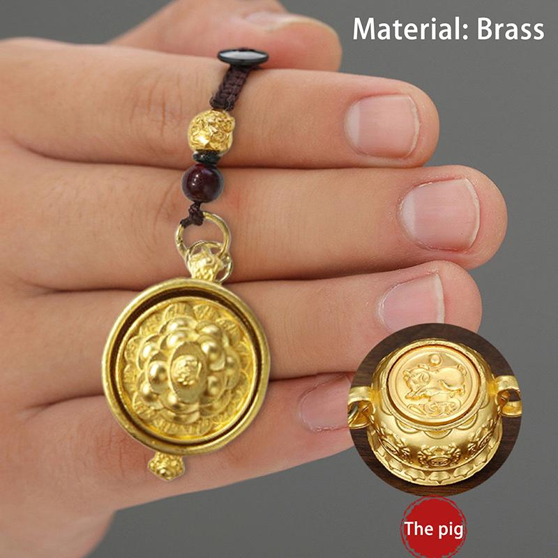 Creative Zodiac Cornucopia Keychain Chinese Style Lucky Pendant Keychain Exquisite Backpack Decoration Accessories Gifts