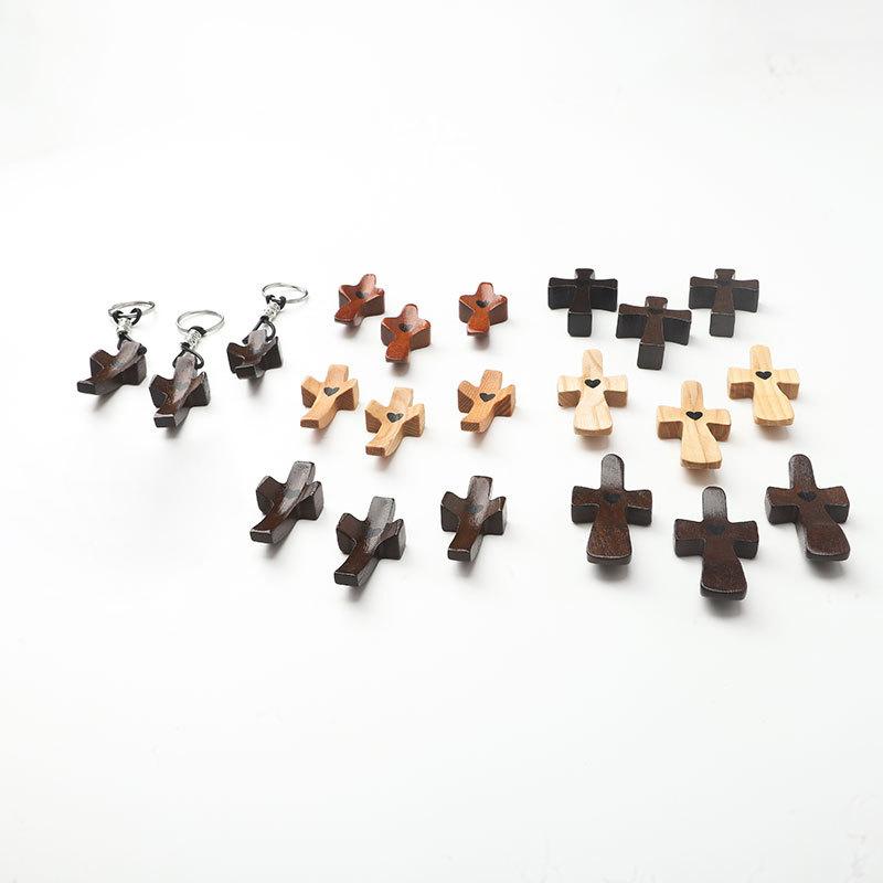 Wooden Cross Handheld Prayer Cross Small Christian Prayer Cross Encouragement Gift