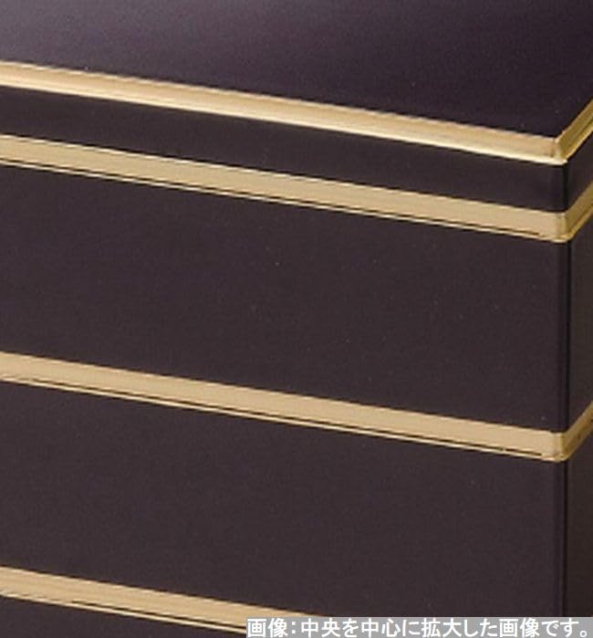 Outdoor Lunch Box Made In Shintame Gold X X J-kitchens (Lunch Box) Japan, 3-Tier, Shallow, 6.5-inch, Saikōkura, Rim, 19.4cm 19.4cm 16.0cm