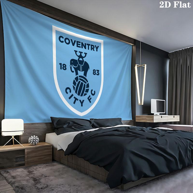 Coventry City Wall tapestry, aesthetic printed fabric blanket, suitable for bedroom, living room, and home decor.