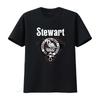 Stewart Clan Scottish Name Coat Of Arms Black Tartan T Shirt Vintage Washed Slightly Breathable Casual Graphic Stylish Vintage