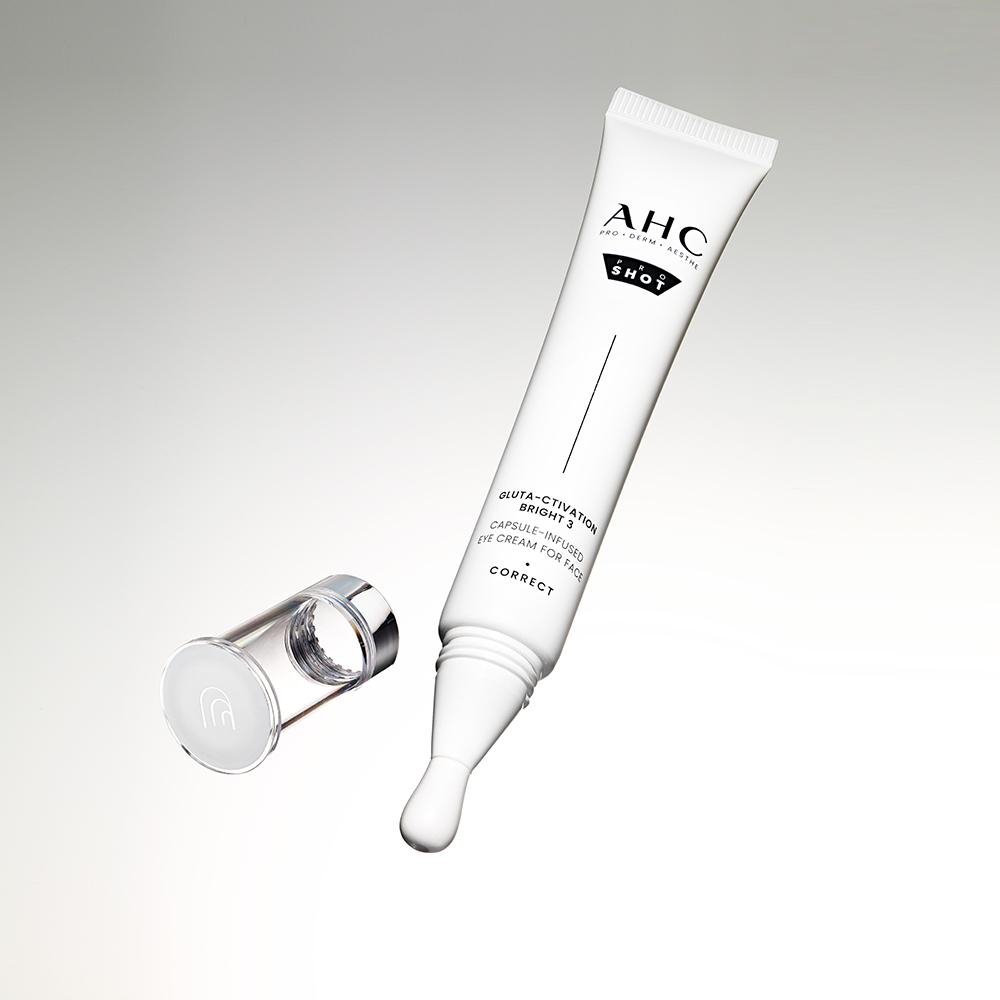Ahc [whitening Exclusive Plan] Ahc Pro Shot Gluta Bright Eye Cream For Face 30ml Project  + Serum 10ml 