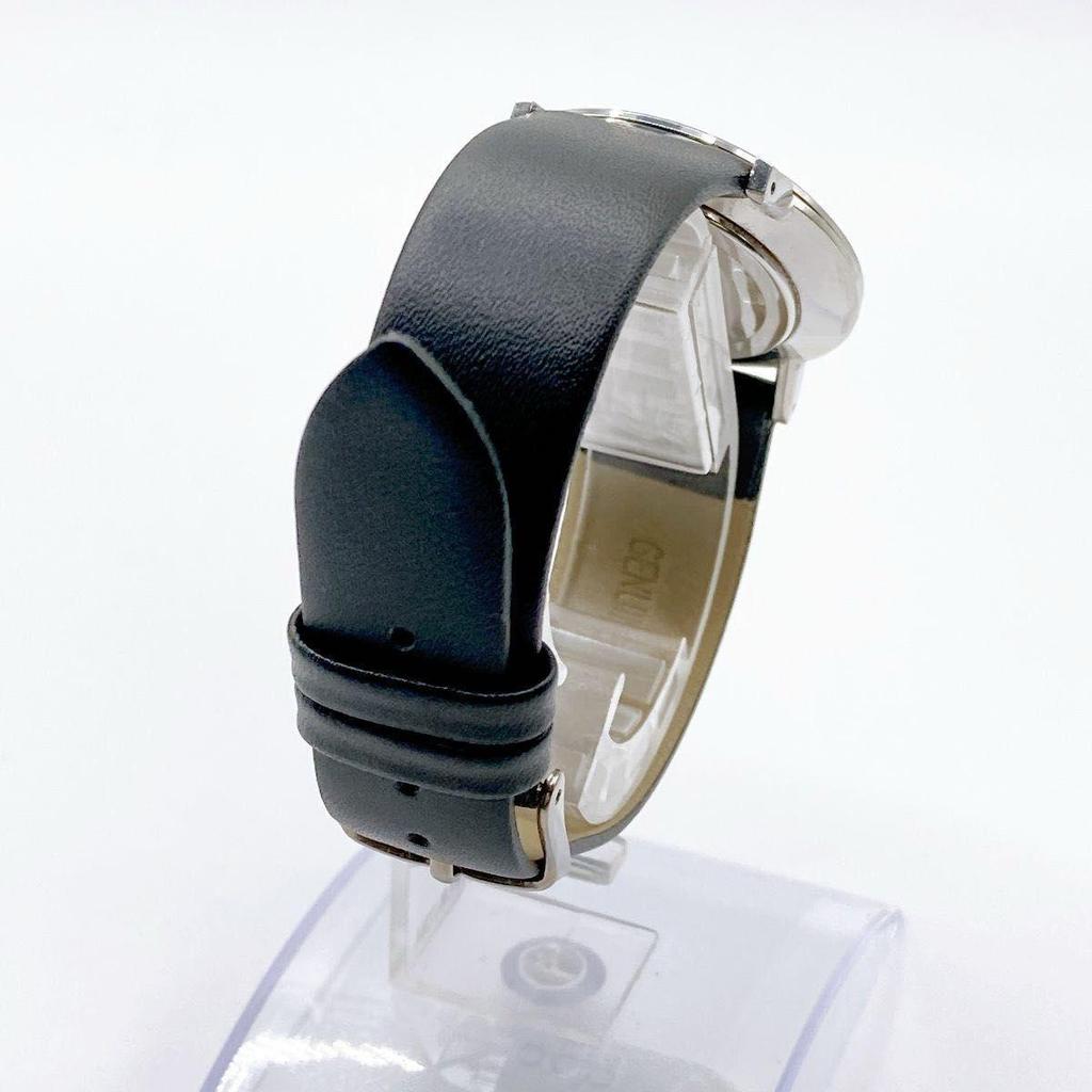 Used 355 SEIKO Chariot Men's Watch 70s Vintage Black Leather