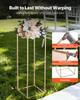 Wedding Flower Stand, 10PCS 80cm Column Flower Stand, Floral Stands with Metal Laminate, Gold Rectangular Floral Display Rack for Wedding, Party,