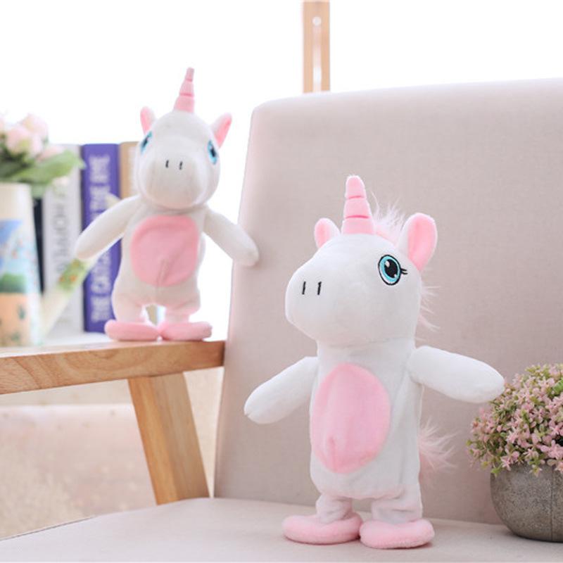 Electric Talking Walk Learn To Talk Unicorn Horse Smart Animal Doll Children's Baby Plush Toy