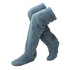 Leg Warmers Long Fuzzy Over Knee Socks Thigh High Stockings Boot Cuffs Open Toe Footless Non Slip