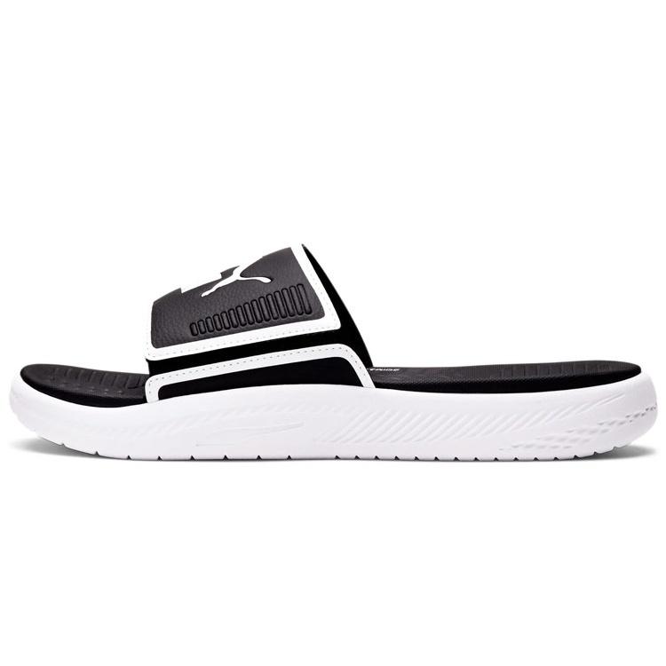 PUMA Softride Slide  White Black  Men s 382111-01 EU 39
