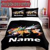 3pcs Duvet Cover Set (1*Duvet Cover + 2*Pillowcase, Without Core), Custom Name Saint Seiya Pattern Bedding Set, Home Bedroom Decor Gift