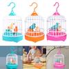 Toy Mini Simulation Animal Chirping Bird Musical Parrot Cage with Realistic Movement And Soft