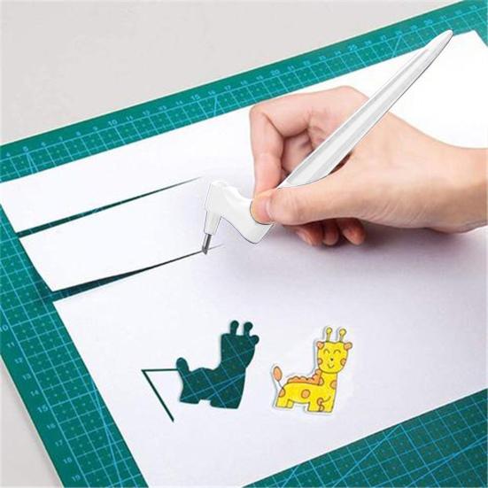 Craft instrument de tăiere stilou cu mâner ergonomic Lamă rotativă de 360 ​​de grade din oțel inoxidabil