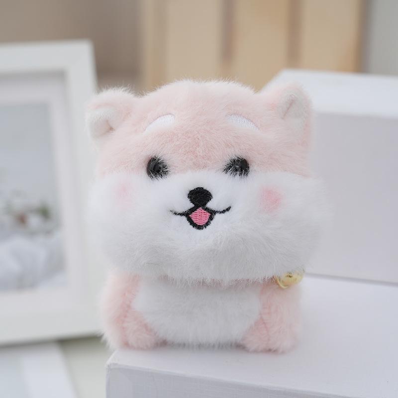 

Plush Inu Shiba Keychain Soft Cartoon Dog Toy Perfect For Kids And Gifts розовый