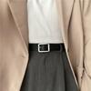 Women Black Belt Ins Style Thin Jeans Belt Decorative Accessories Fashion Pants Belt Versatile Women Belt