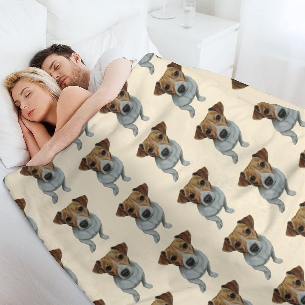 Sky the Jack Russell Terrier Throw Blanket Multi-Purpose Hairys Bed Fashionable Blankets and Throws Blankets