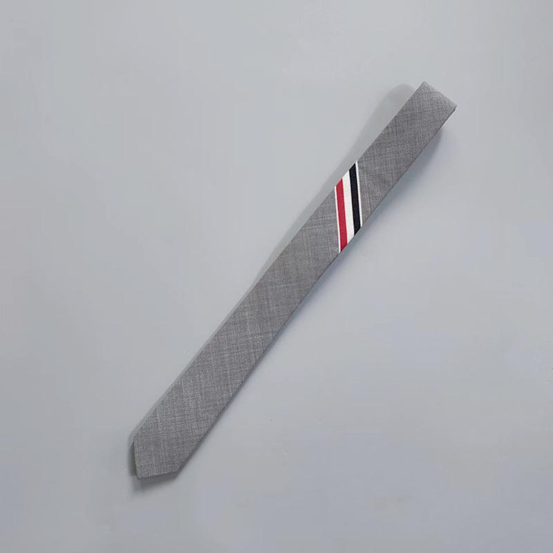Korean Style Three-Color Woven Grey Wool Tie - Unisex Formal Business Accessory