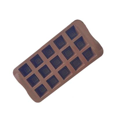 15 Cavity Silicone Chocolate Mold Square Shape Ice Cubes Pastry Soap Candle Mould Bakeware for Party Wedding Home