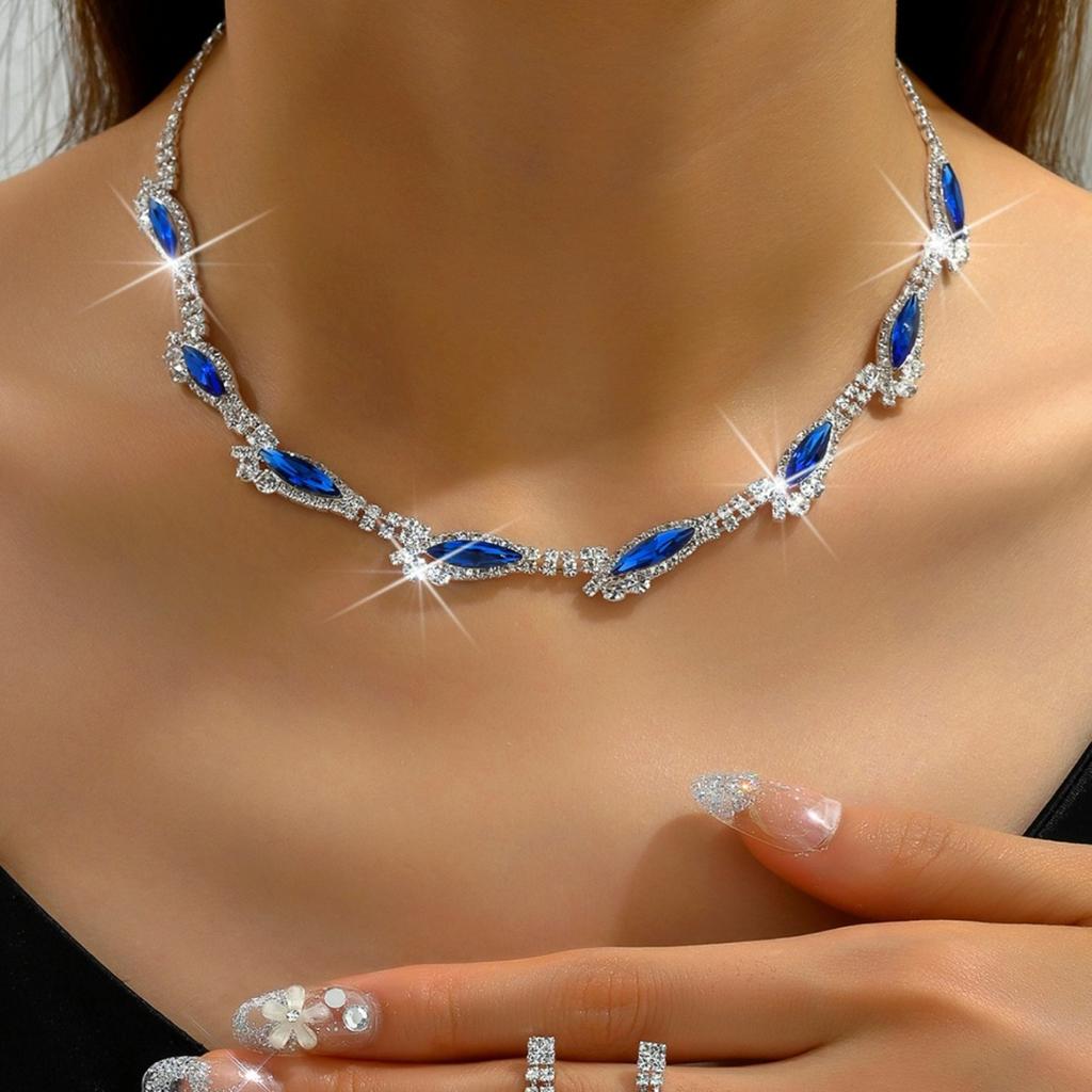 Bridal Suit Jewelry Necklace Stud Earrings Women'S Suit Wedding Evening Dress Elegant Accessories Wedding Accessories Women