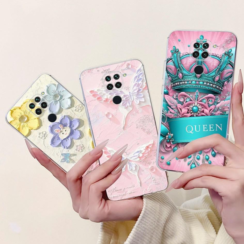 For Xiaomi Redmi Note 9 Case Redmi Note9 Cover M2003J15SC M2003J15SG Fashion Butterfly Phone Case Shockproof TPU Soft Back Cover