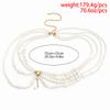 Sweet And Cool Hot Girl Imitation Pearl Hollow Tassel Ethnic Style Clothing Necklace Sexy Nightclub Style Multi-layer Body Chain For Women