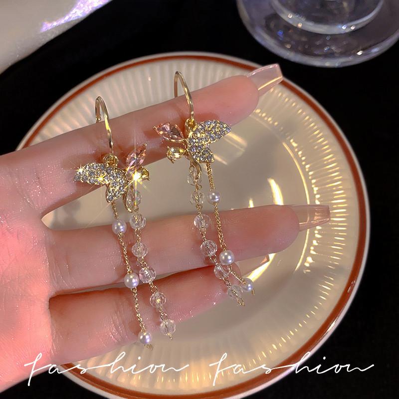 New Round Silver Colour Inlaid Blue Crystal Earrings Women's Personality Fashion Earrings Wedding Jewelry Birthday Gifts