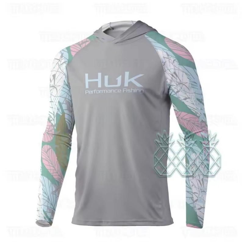 Mens Long Sleeve UPF 50 Quick Dry Hooded Fishing Shirt Outdoor Sports Cycling Travel Summer