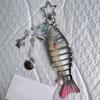 Lightweight Fishing Themed Key Ring With Realistic Detailing Flexible Articulated Body Keychain For Anglers Gifts