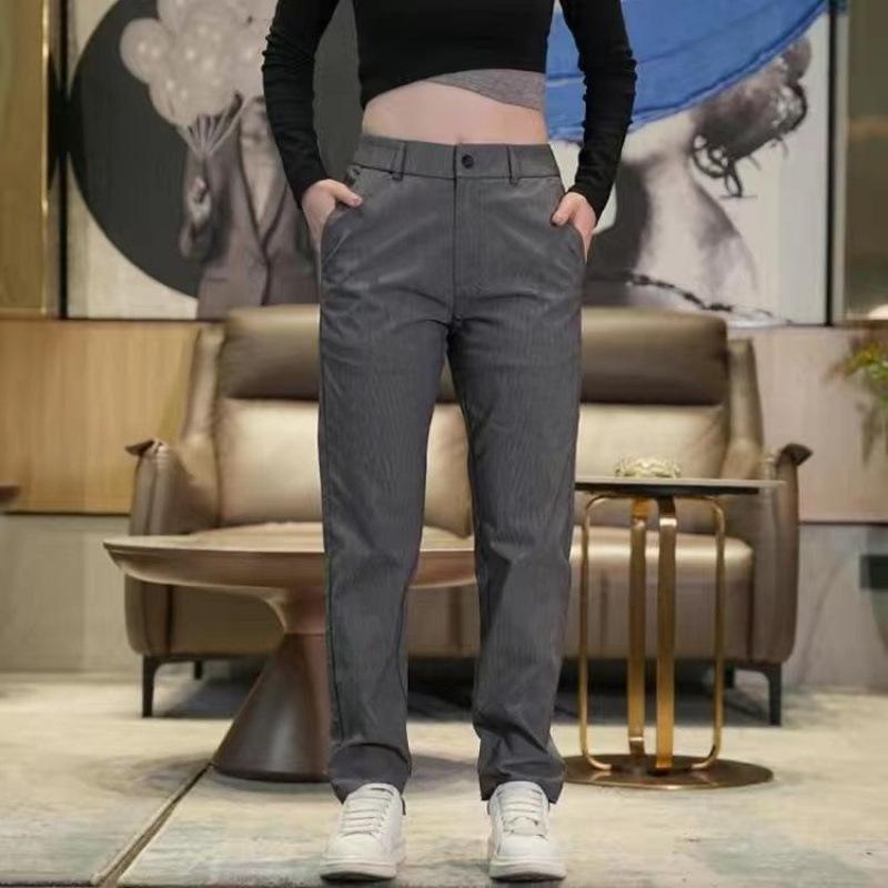 Summer 2025 Women's Breathable Straight Leg Slim Fit Business Casual Pants - Versatile Couple's Trousers
