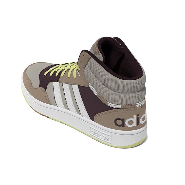 Adidas Neo Hoops 3.0 Mid Non-Slip Durable High-Top Sneakers Unisex Sneakers Brown FZ6562