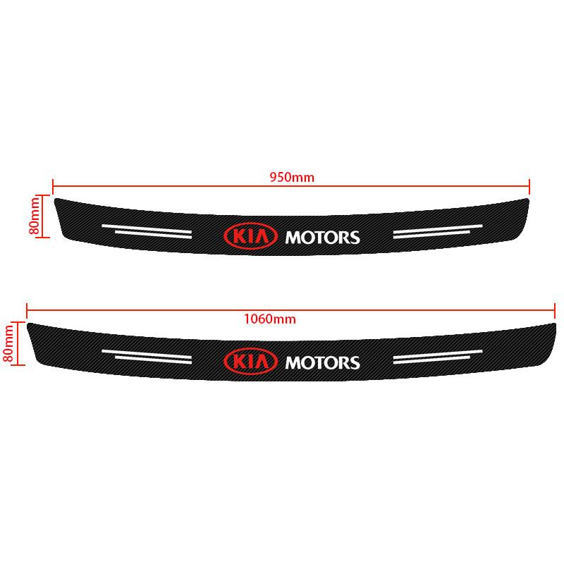 1pcs Carbon Fiber Car Trunk Rear Bumper Sticker Guard Plate Protector For KIA Rio Ceed Sportage Cerato Soul Sorento Flip R K2 K3 K5 K6 K7 K8 Soul