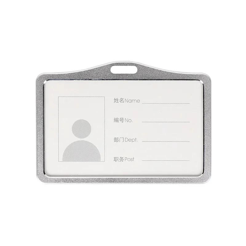 Credit ID Card Badge Bags Bank Business Work Card Holder with ABS Retractable Badge Reel Aluminum Alloy Credit Card Cover Case
