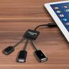 3in1 Micro USB TYPE-C OTG Hub Adapter For Smartphone / Tablet Micro USB Splitter Compatible With Apple, Samsung, Lenovo, Asus