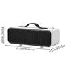 Desktop Electric Heater with Carry Handle Tipping Protection PTC Space Quiet for Indoor
