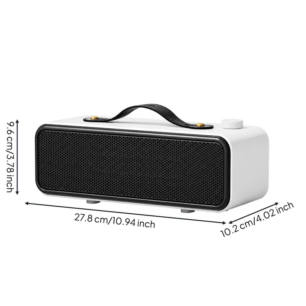 Desktop Electric Heater with Carry Handle Tipping Protection PTC Space Quiet for Indoor