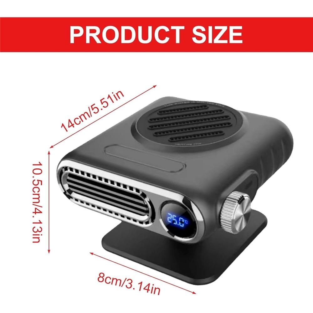 12V Portable Car Heater with Digital Temperature Control, Portable Heater, 150W Fast Defrosting and Demisting Device