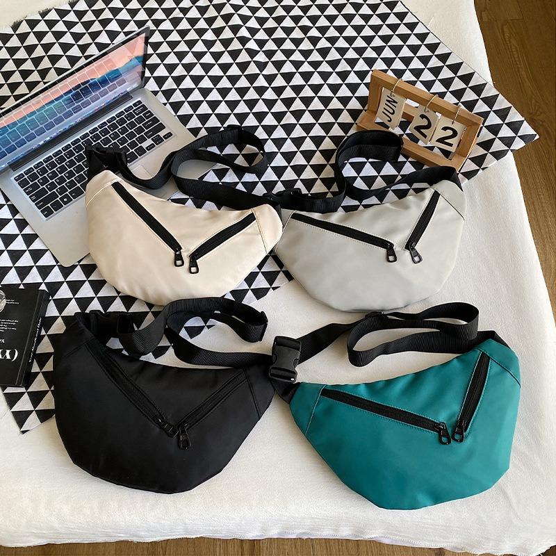 Unifarben vielseitige Knödel-Brusttasche schlichte geschlechtsneutrale Umhängetasche für Männer und Frauen lässige Umhängetasche