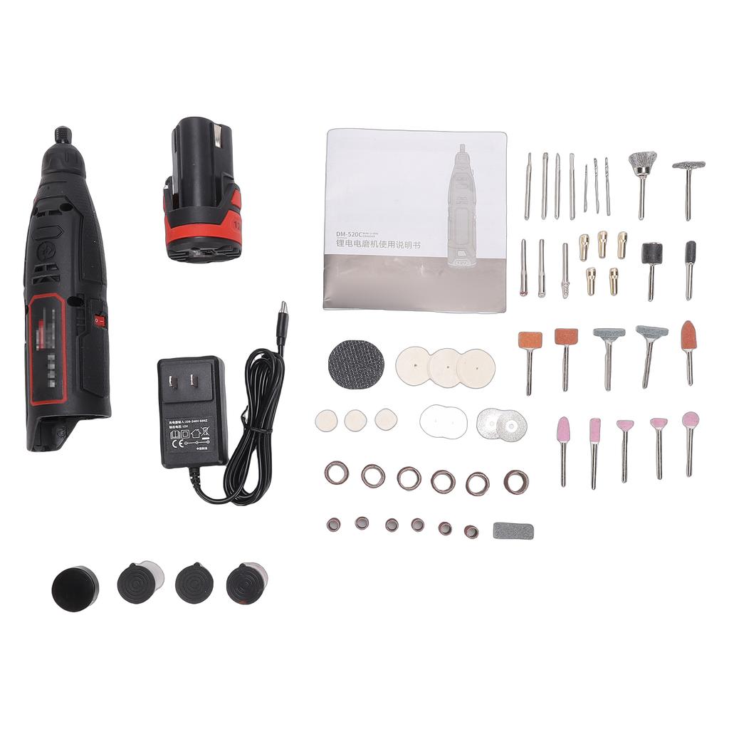 Mini Cordless Engraving Tool, 7 Speed Electric Tool Kit with 134 Accessories, Multi Purpose 12V Power Tool Set for