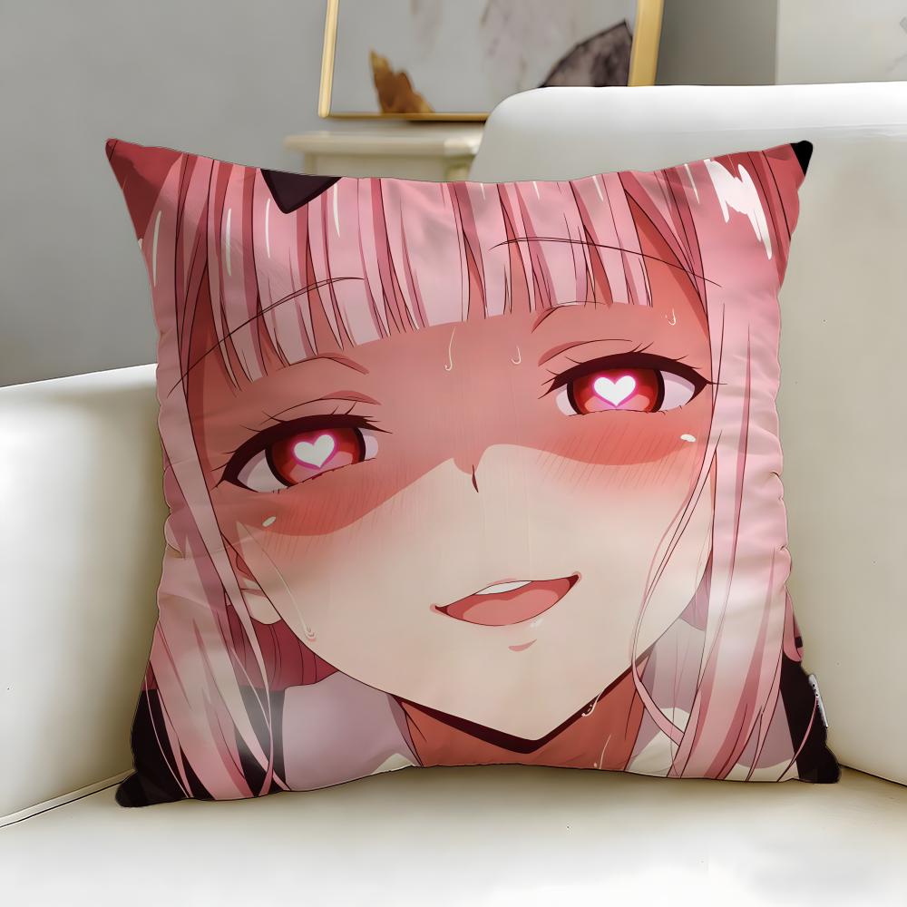 popular anime Kaguya S-sama Love Is War Cushion Cover Soft & Easy-Wash Pillow Case – Versatile for Couch, Bed, Travel and Office