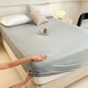 1pc Solid Color Bed Skirt, Milk Velvet Bed Skirt, Fleece Mattress Cover, Pillowcase And Pillow Core Not Included