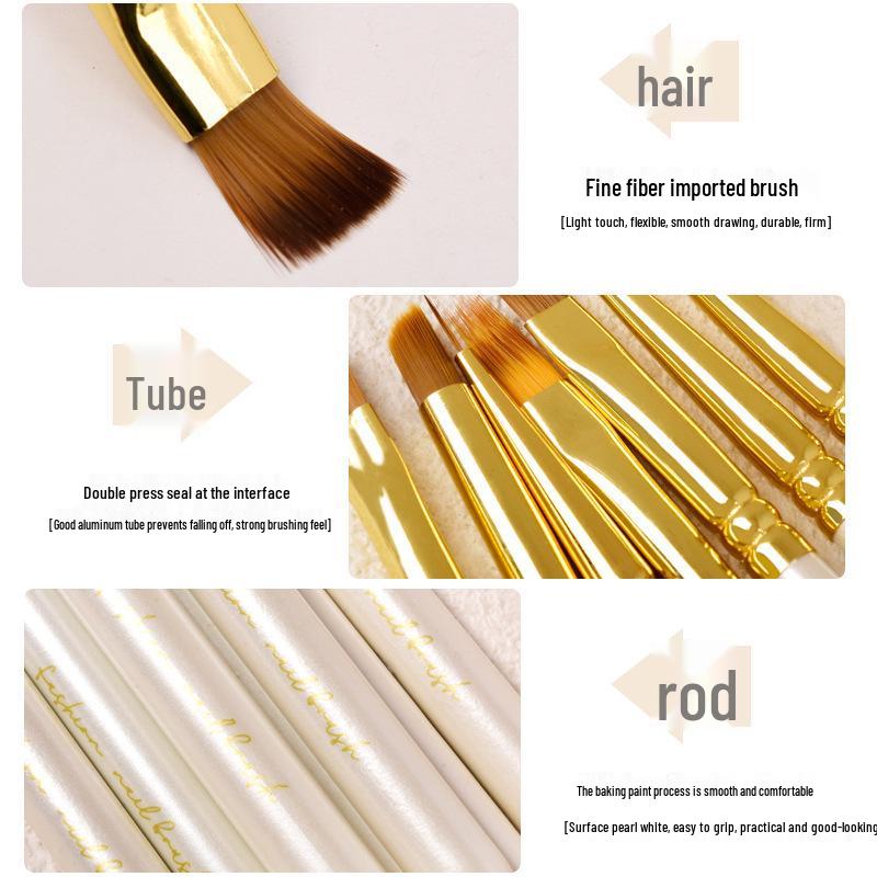 Japanese Nail Art Brushes: Easy-to-Use Wooden Handle Set for Gel, Petal, & Liner Designs
