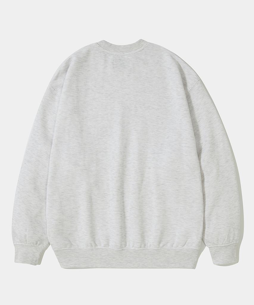 COLUMBIA UNIVERSITY Reverse Arch Fleece Crew Neck_Light Melange