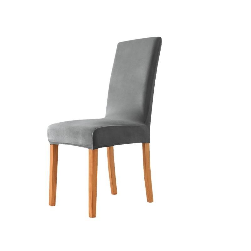 Silver Fox Velvet Chair Cover Velvet Cloth Elastic Home Hotel Dining Chair Dust Cover Chair Cover High-end Sense