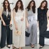 Summer Women Office Lady 2 Pcs Set O Neck Solid/Striped Sleeveless Bow Top+Wide Leg Pants Elegant Feminine Ladies' Suit