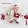 2025 Winter Baby Jumpsuit: Embroidered Apple & Dog Accessories for Chinese New Year